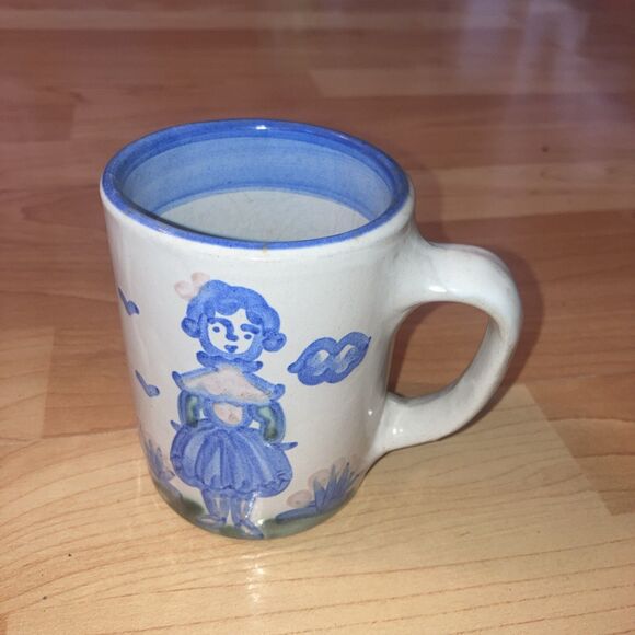 M A Hadley Signed Farmer's Wife Hand Painted Mug 10oz "The End" In The Bottom - Picture 1 of 5